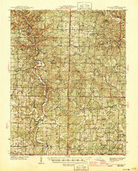 Gatewood Missouri Historical topographic map, 1:62500 scale, 15 X 15 Minute, Year 1945