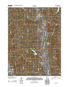 Gentry Missouri Historical topographic map, 1:24000 scale, 7.5 X 7.5 Minute, Year 2012