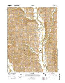 Gentry Missouri Current topographic map, 1:24000 scale, 7.5 X 7.5 Minute, Year 2014