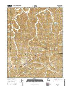 Gerald Missouri Current topographic map, 1:24000 scale, 7.5 X 7.5 Minute, Year 2015