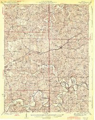 Gerald Missouri Historical topographic map, 1:62500 scale, 15 X 15 Minute, Year 1944