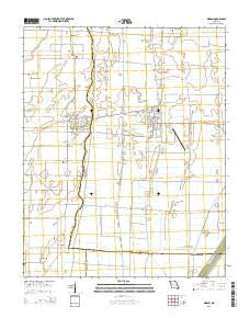 Gideon Missouri Current topographic map, 1:24000 scale, 7.5 X 7.5 Minute, Year 2015