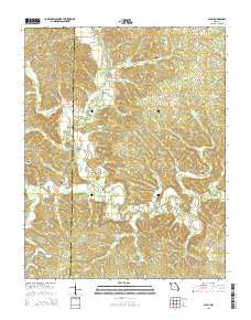 Gipsy Missouri Current topographic map, 1:24000 scale, 7.5 X 7.5 Minute, Year 2015