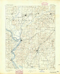Glasgow Missouri Historical topographic map, 1:125000 scale, 30 X 30 Minute, Year 1890