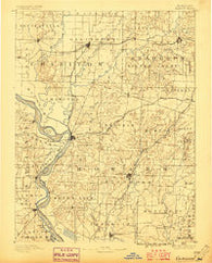 Glasgow Missouri Historical topographic map, 1:125000 scale, 30 X 30 Minute, Year 1890