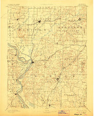 Glasgow Missouri Historical topographic map, 1:125000 scale, 30 X 30 Minute, Year 1890