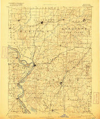 Glasgow Missouri Historical topographic map, 1:125000 scale, 30 X 30 Minute, Year 1890