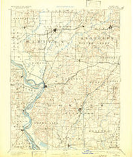 Glasgow Missouri Historical topographic map, 1:125000 scale, 30 X 30 Minute, Year 1890