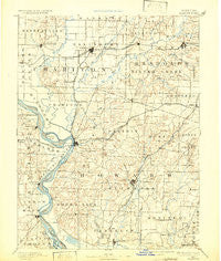 Glasgow Missouri Historical topographic map, 1:125000 scale, 30 X 30 Minute, Year 1890