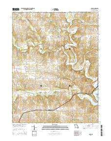 Goss Missouri Current topographic map, 1:24000 scale, 7.5 X 7.5 Minute, Year 2014