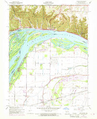 Grafton Illinois Historical topographic map, 1:24000 scale, 7.5 X 7.5 Minute, Year 1954