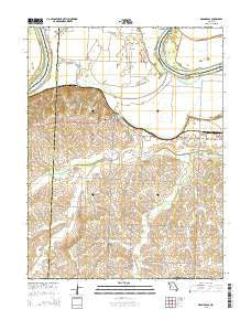Grand Pass Missouri Current topographic map, 1:24000 scale, 7.5 X 7.5 Minute, Year 2015
