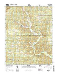 Grandin Missouri Current topographic map, 1:24000 scale, 7.5 X 7.5 Minute, Year 2015