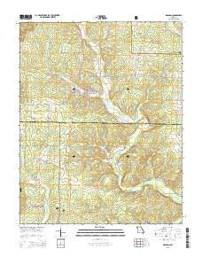 Grandin Missouri Current topographic map, 1:24000 scale, 7.5 X 7.5 Minute, Year 2015