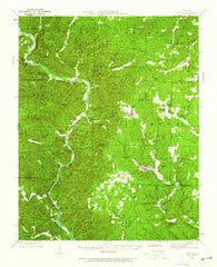 Grandin Missouri Historical topographic map, 1:62500 scale, 15 X 15 Minute, Year 1944
