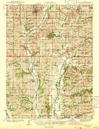 Grant City Missouri Historical topographic map, 1:62500 scale, 15 X 15 Minute, Year 1943