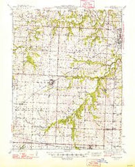 Green Ridge Missouri Historical topographic map, 1:62500 scale, 15 X 15 Minute, Year 1948