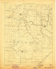 Greenfield Missouri Historical topographic map, 1:125000 scale, 30 X 30 Minute, Year 1888