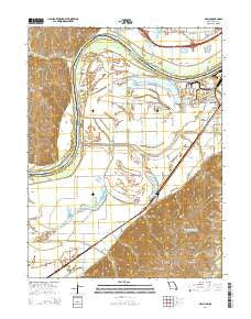 Halls Missouri Current topographic map, 1:24000 scale, 7.5 X 7.5 Minute, Year 2014