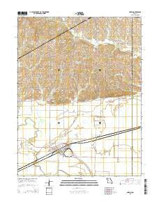 Hardin Missouri Current topographic map, 1:24000 scale, 7.5 X 7.5 Minute, Year 2015