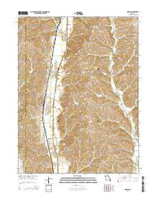 Harris Missouri Current topographic map, 1:24000 scale, 7.5 X 7.5 Minute, Year 2014