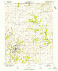 Harrisonville Missouri Historical topographic map, 1:24000 scale, 7.5 X 7.5 Minute, Year 1954