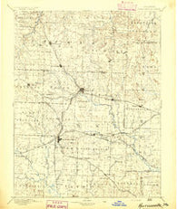 Harrisonville Missouri Historical topographic map, 1:125000 scale, 30 X 30 Minute, Year 1894