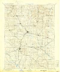 Harrisonville Missouri Historical topographic map, 1:125000 scale, 30 X 30 Minute, Year 1892