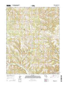 Hartville Missouri Current topographic map, 1:24000 scale, 7.5 X 7.5 Minute, Year 2015