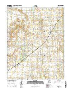 Harwood Missouri Current topographic map, 1:24000 scale, 7.5 X 7.5 Minute, Year 2015