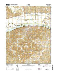 Hermann Missouri Current topographic map, 1:24000 scale, 7.5 X 7.5 Minute, Year 2015