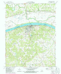 Hermann Missouri Historical topographic map, 1:24000 scale, 7.5 X 7.5 Minute, Year 1974