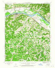 Hermann Missouri Historical topographic map, 1:62500 scale, 15 X 15 Minute, Year 1942