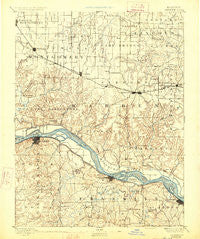 Hermann Missouri Historical topographic map, 1:125000 scale, 30 X 30 Minute, Year 1890