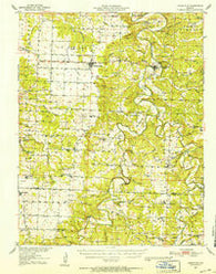 Hermitage Missouri Historical topographic map, 1:62500 scale, 15 X 15 Minute, Year 1951