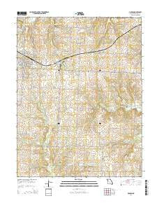 Holden Missouri Current topographic map, 1:24000 scale, 7.5 X 7.5 Minute, Year 2014