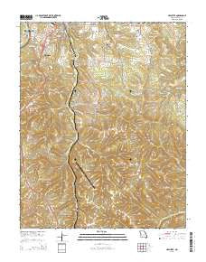 Hollister Missouri Current topographic map, 1:24000 scale, 7.5 X 7.5 Minute, Year 2015