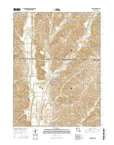 Hopkins Missouri Current topographic map, 1:24000 scale, 7.5 X 7.5 Minute, Year 2014