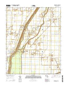 Hornersville Missouri Current topographic map, 1:24000 scale, 7.5 X 7.5 Minute, Year 2015
