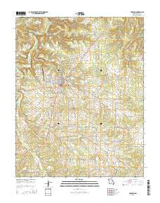 Houston Missouri Current topographic map, 1:24000 scale, 7.5 X 7.5 Minute, Year 2015