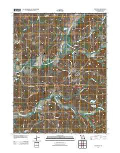 Huntsville Missouri Historical topographic map, 1:24000 scale, 7.5 X 7.5 Minute, Year 2012