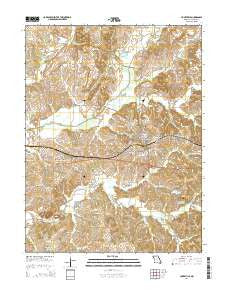 Huntsville Missouri Current topographic map, 1:24000 scale, 7.5 X 7.5 Minute, Year 2014