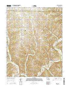 Hurley Missouri Current topographic map, 1:24000 scale, 7.5 X 7.5 Minute, Year 2015