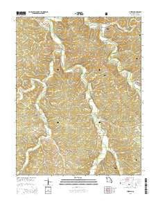 Huzzah Missouri Current topographic map, 1:24000 scale, 7.5 X 7.5 Minute, Year 2015