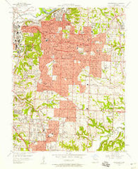 Independence Missouri Historical topographic map, 1:24000 scale, 7.5 X 7.5 Minute, Year 1957