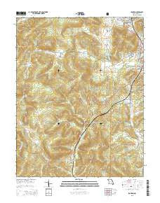 Ironton Missouri Current topographic map, 1:24000 scale, 7.5 X 7.5 Minute, Year 2015