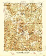 Ironton Missouri Historical topographic map, 1:62500 scale, 15 X 15 Minute, Year 1946