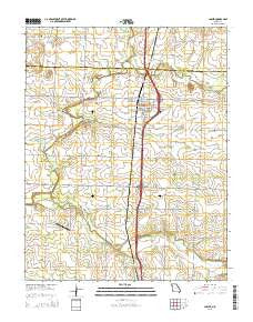 Jasper Missouri Current topographic map, 1:24000 scale, 7.5 X 7.5 Minute, Year 2015