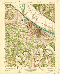 Jefferson City Missouri Historical topographic map, 1:24000 scale, 7.5 X 7.5 Minute, Year 1939