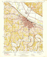 Jefferson City Missouri Historical topographic map, 1:24000 scale, 7.5 X 7.5 Minute, Year 1939
